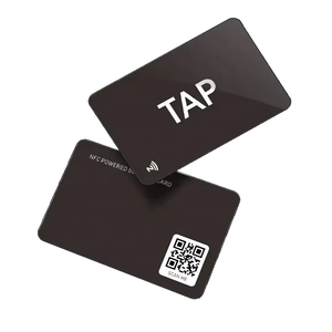 บัตรธุรกิจกันน้ำ TapFive NFC แบบกำหนดเอง ทำจาก PVC พร้อมคิวอาร์โค้ด ชิป RFID สำหรับชำระเงิน NTAG213 รองรับโซเชียลมีเดียและเมนูแบบดิจิทัล - Product Image 1