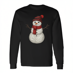 Camiseta de manga larga con diseño de muñeco de nieve de hilo para tejer, ganchillo y quilting, ropa de invierno para las fiestas - Product Image 2
