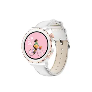 D3pro 2022 nouvelle offre spéciale cadeaux pour femmes, montre intelligente portable 1.32 pouces ip67 écran rond tactile complet BT appel blanc