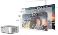 Dernier projecteur LCD HD 1080p H80 avec mise au point automatique, Android, home cinéma, 450 lumens, compatible 3D, portable