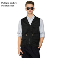 Gilet de Pêcheur Multi-Poches type Cargo avec Logo Dessin Animé, Idéal pour la Pêche, la Randonnée, le Journalisme, la Photographie, le Camping et les Safaris