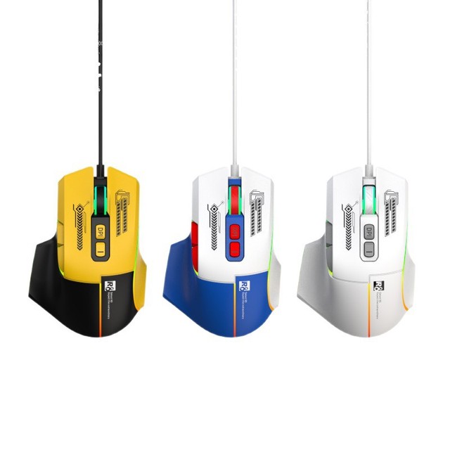 R8 Brand Best-Selling Ergonomic Gaming Mouse Wired RGB Cyberpunk Esports 3600dpi Programmable Buttons Universal for Laptops