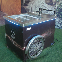 Lemari Pendingin Display Kios Es Krim Kolice, Gerobak Truk Makanan, Freezer, Suhu < -18, Garansi 1 Tahun, 110-240V, 1230x1000x2240mm