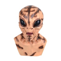 Masque en latex d'alien tendance pour Halloween, cosplay, fête dans une maison hantée, 18+ |   5 styles (blanc/peau/négre/gris/à motifs)