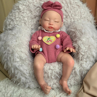 Poupée Reborn de 13 pouces, corps souple en silicone, bébé nouveau-né réaliste endormi