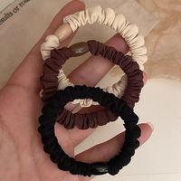 Élastique à cheveux noir fin et très élastique, simple, pour femmes et filles, accessoires capillaires quotidiens, logo personnalisé, vente en gros