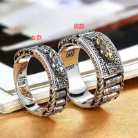 Bague Vintage Pixiu Protection de Richesse Magie de Transit Personnalisée pour Hommes Femmes Fengshui Bonne Fortune Argent Puissance Cadeau pour Couples
