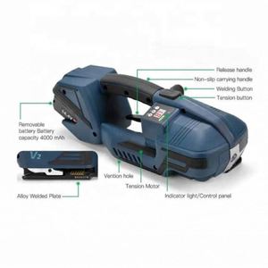 <b>Stretch</b> Pallet Wrapper Plastic Band Solid Electric Strapping <b>Machine</b> with LCD Screen Tool Portable Baler Pallet Wrapping <b>Machine</b> - Product Image 6
