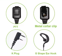 Baofeng Casque d'écoute filaire double bande avec micro PTT Microphone Baofeng UV9R Écouteurs étanches pour Baofeng 9700 A58