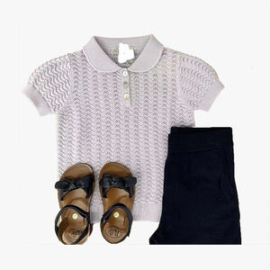 Nouveau Polo Printemps-Été 2026 Personnalisable avec Logo Vêtements Enfants Garçons Filles Bébé Tissu Doux Creux - Product Image 5