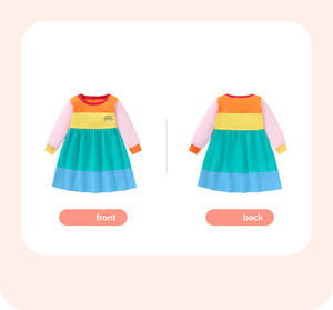 <span class=keywords><strong>Robe</strong></span> <span class=keywords><strong>sweat</strong></span> pour filles automne hiver personnalisée à manches longues en coton pour enfants tenue décontractée patchwork robes de filles pour enfants - Product Image 6