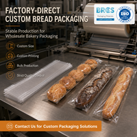 Sacs à pain micro-perforés respirants pour la conservation des aliments, emballage alimentaire sûr en PE pour boulangerie, vente en gros