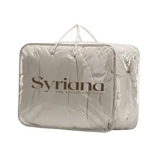 Storage Bags For Blankets And Quilts Textile Bags With Logo Print Custom Plastic PVC Comforter Packaging Bags Sets