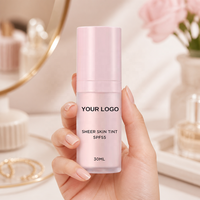 Vente flash - Fond de teint liquide de haute qualité - Protection solaire - Couvrance totale - Longue tenue - Léger - Hydratant - Teinte transparente pour la peau - 30 ml avec SPF55