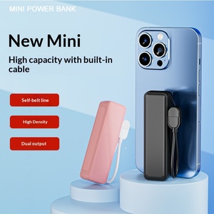 Batería Externa Portátil Mini con Cable Integrado, Gran Capacidad, Ideal para Regalos Empresariales, Venta al Por Mayor de Fábrica - Product Image 2