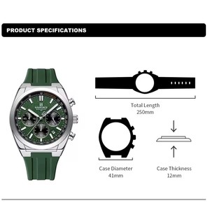 Orologio <span class=keywords><strong>da</strong></span> <span class=keywords><strong>Uomo</strong></span> NAVIFORCE, Sportivo di Lusso Multifunzione, Cronografo Originale, Impermeabile, al Quarzo, Regalo Maschile 8080 - Product Image 5