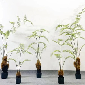 Pianta Artificiale Nordica Felce Gigante, Decorazione Verde per Interni, Finestre, Mobili TV, Studio, Pezzi Decorativi, Paesaggio con Felce Dorata - Product Image 5