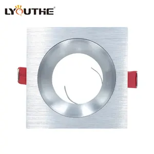 Raw Aluminum Square Anti-glare 95mm Gu10 Mr16 Spotlight Housing