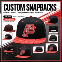 Casquette Snapback Originale Bicolore avec Logo Personnalisé, Respirante, 6 Panneaux, Visière Plate, Style Rétro, Broderie Sportive