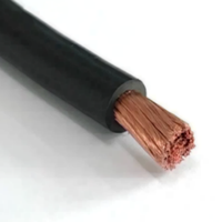 Câble de soudage en cuivre flexible 1/0, 16 mm², isolé en caoutchouc, construction à âme unique, câbles d'alimentation