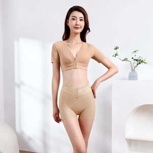 Modern Breathable Hip Lift Lace Triangle Pants <strong>High</strong> <strong>Waist</strong> Body Abdominal Slimming Medium Control Nylon <strong>Waist</strong> Trainer <strong>Underwear</strong> - Product Image 1