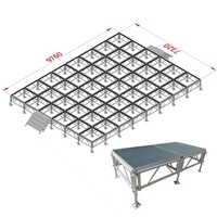 Plate-forme de scène DJ pliable portable contreplaqué en alliage d'aluminium pour treillis de scène pour événements en plein air et concerts avec treillis d'éclairage