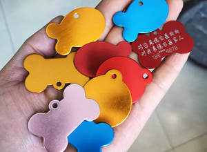 Benutzer definierte Tier marke Edelstahl/Zink legierung Hunde marke Moderne Metall Blank Halskette UV-beschichtete Sublimation ID Tag für Katze Haustier - Product Image 5