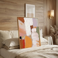 Peinture à l'huile 3D moderne à texture épaisse, peinte à la main, pastel, abstraite, colorée, sur toile, décoration murale pour salon