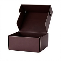 Boîte d'expédition personnalisée en carton ondulé robuste, neutre, moyenne, avec fermeture à rabat, pour chocolat, avec logo, MOQ 50 pièces