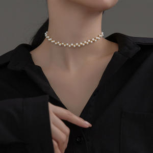 Collier en argent S925, design frais et original, exquis et simple, avec pendentif en perles, Y01816, colliers à perles tendance - Product Image 4