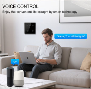 Ledeast DS-1014 86*86 Fan Thông Minh Tường Glass Cảm Ứng Bảng Điều Chỉnh Chuyển Đổi Với Tuya Ứng Dụng Điều Khiển Bằng Giọng Nói Điều Khiển Làm Việc Với Google Nhà Alexa - Product Image 5