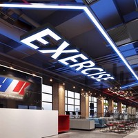Suspension longue en acrylique pour salle de billard, éclairage d'ambiance pour cybercafé, lustre, bande lumineuse LED, éclairage modulaire pour salle de sport