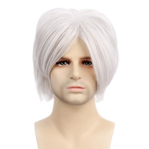 วิกผมคอสเพลย์ Sakata Gintoki วิกผมสั้นผู้ชายฮาโลวีนสีเทาเงินวิกผมเส้นใยเคมีอเมริกาใต้ - Product Image 4