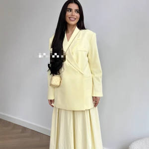 2025 estate completo Versatile alla moda <span class=keywords><strong>blazer</strong></span> stile modello solido manica corta e lunga per le donne - Product Image 1