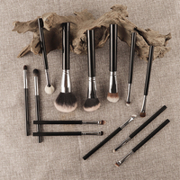 Ensemble de 13 pinceaux de maquillage ultra-doux pour le fond de teint du visage, pinceaux pour ombres à paupières, crayon à sourcils en éventail, brillant à lèvres, mascara, crayon à lèvres