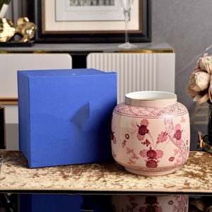 Italian style Large & <b>Small</b> Contemporary Porcelain Flower Pots for Home Decor-Luxury Tabletop Lantern <b>Vase</b> - Product Image 6