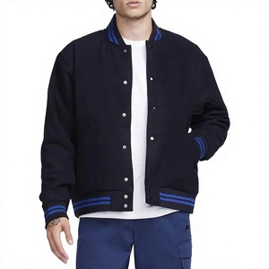 Wool <b>Varsity</b> <b>Jacket</b> Stand Collar Streetwear Winter Style Custom College Team Letterman <b>Jackets</b> Factory Wholesale Custom Logo - Product Image 1
