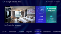 Interfaz de Operación Fácil de Usar de Ustarlink, Controles Sencillos, Diseño Brillante, Funciones Diversas, Solución de Software para Hoteles Android