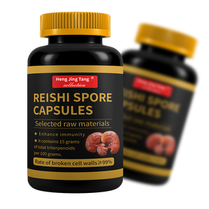 Cápsulas de esporas Reishi, suministro OEM, mejora del sistema inmunológico, mantenimiento de la función <span class=keywords><strong>cardiovascular</strong></span>, suplementos de hierbas para adultos - Product Image 1