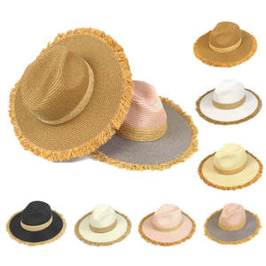 Sombrero de Paja de Ala Ancha para Mujer, para Viajes al Aire Libre, Verano, Protección Solar, Estilo Fedora, Panamá, Playa - Product Image 6
