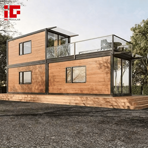 Casa Contenedor Prefabricada de Lujo de <span class=keywords><strong>2</strong></span> <span class=keywords><strong>Pisos</strong></span> Ecológica y Móvil con Terraza 20ft 40ft Portátil Modular - Product Image 2