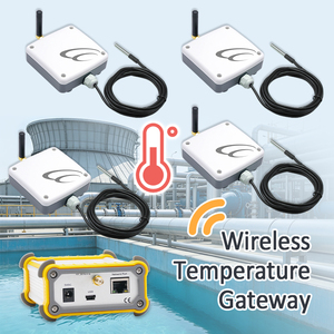 Smart 4 Sets Industrial <b>Wireless</b> Temperature Sensor System for Indoor Pool Bathroom Greenhouse with Probes - Product Image 1