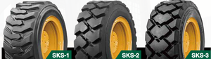 Pneus pneumatiques tubeless SKS-3 L-2/L-5/R-4 10-16.5 12-16.5 14-17.5 pour pneus de roues de mini-chargeuses compactes - Product Image 2