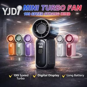 2026 Ultra-Light 100G <b>Mini</b> 199-Speed Turbo Handheld <b>Fan</b>, Rechargeable Portable <b>Fan</b> for Outdoor Travel Office - Product Image 4