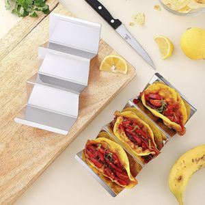 Bandeja para tacos de acero inoxidable y 2 cuchillos para carne Combinación perfecta para Taco Tuesday Taco Bar Lavavajillas Microondas - Product Image 6