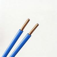 Cable de Cobre Trenzado con Aislamiento de PVC, Revestimiento Rojo/Azul, 6/10 mm², Cable CC H07V-U ZH, Marca 450/750V para Electricidad Doméstica