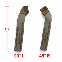 Jeu de couteaux de tournage professionnels carrés T5K10 à plaquettes carbure brasées, 3 angles (45°, 75°, 90°), pour tournage à gauche et à droite, OEM, livraison rapide