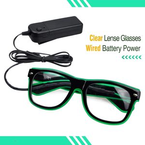 Gafas de Fiesta Rectangulares de Colores con Luz Intermitente LED, Gafas de Sol Cuadradas Portátiles con Luz LED de Neón, Gafas de Fiesta con Batería - Product Image 3