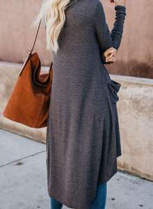 Cardigan da <span class=keywords><strong>Donna</strong></span> Autunno 2022 a Maniche Lunghe, Maglia Casual con Bottoni e Tasche - Product Image 3