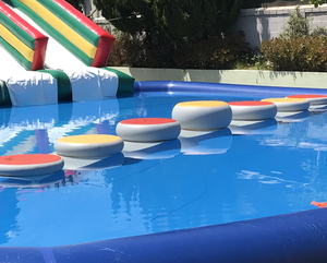 Tapis d'air de <span class=keywords><strong>dessin</strong></span> d'obstacle rond gonflable Parc d'intérieur Tapis de gymnastique d'obstacle suspendu Spot d'air - Product Image 1